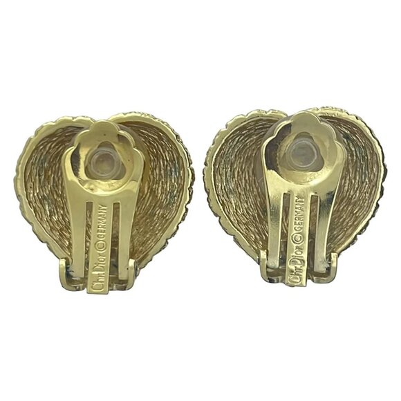 Auth DIOR/ChristianDior - Gold Hardware Clip On Earrings - Picture 2 of 3
